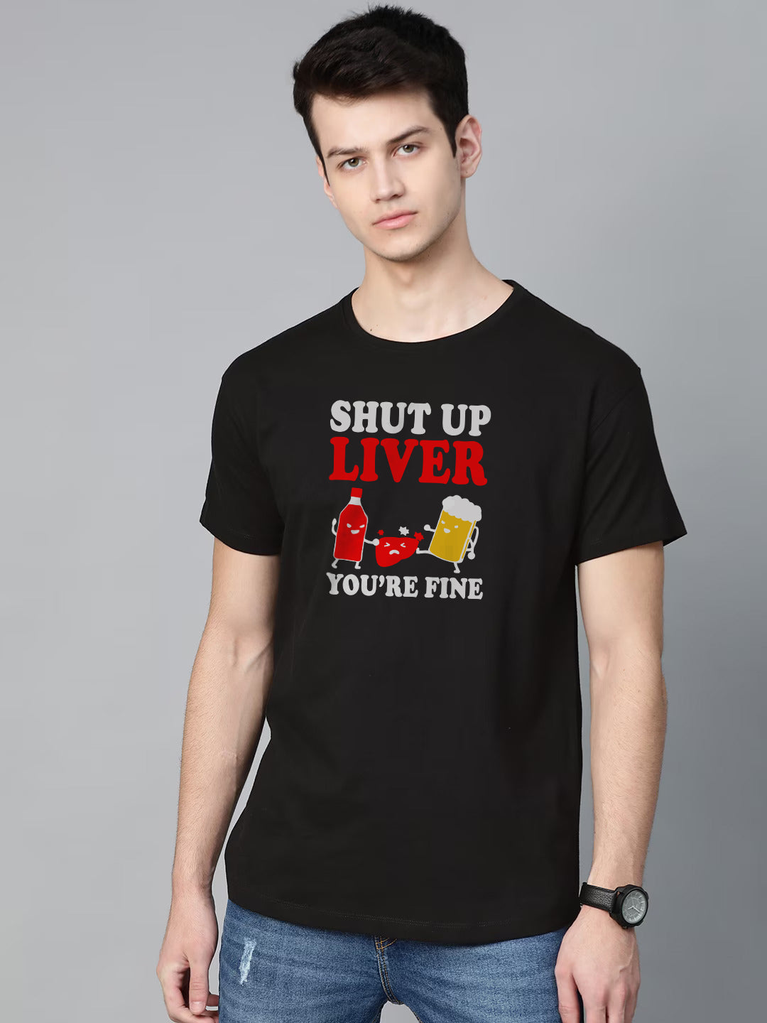 Liver your Fine Half Sleeve T-Shirt