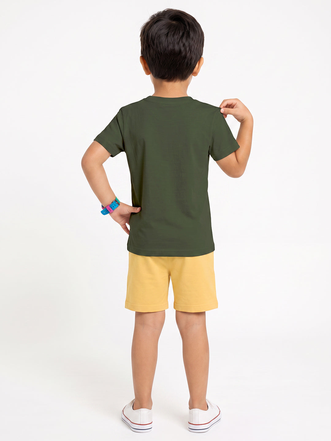 Kids - Soccer Brooklyn Olive Green Top & Yellow Bottom Set