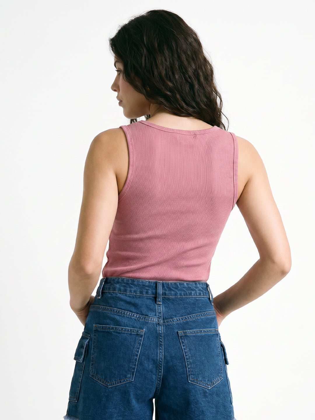 Women's Plain Crop Top - Soft Wine