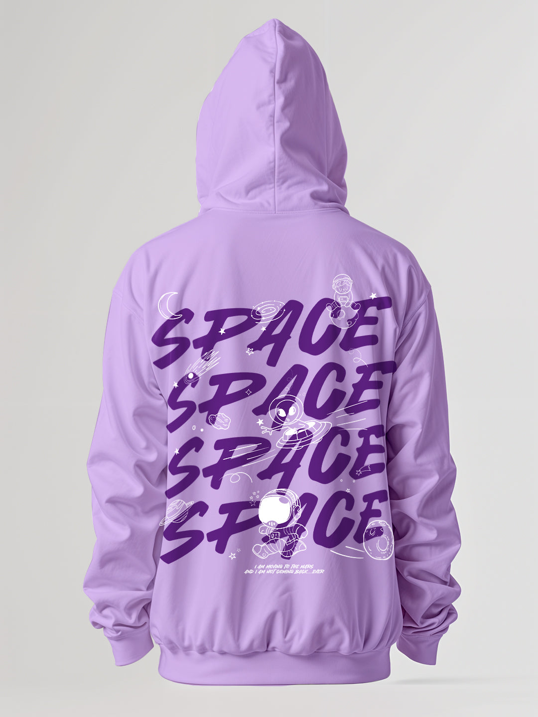 Space Oversized Hoodie - Lilac