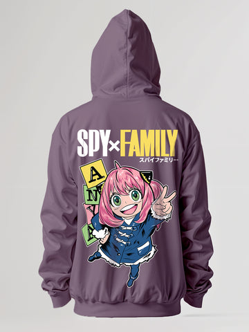 Spy X Family Anya Forger Oversized Hoodie - Dull Wine