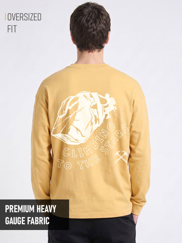 Star Surface Territory Full Sleeve Oversized T-Shirt - Yellow