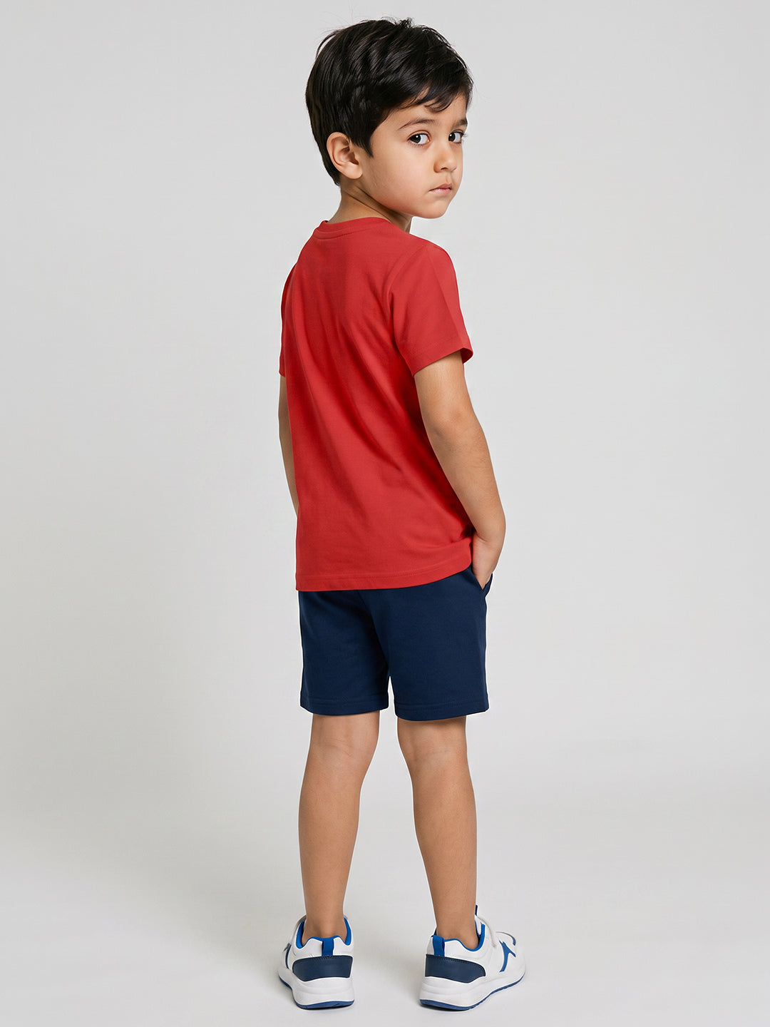 Kids - Stay Cool Red Top & Navy Blue Bottom Set