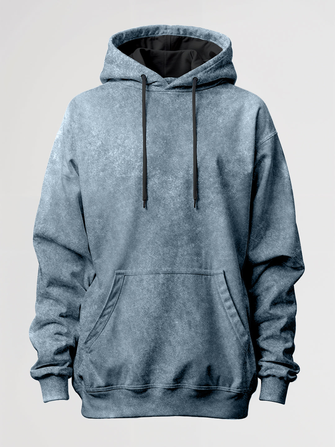 Plain Steel Grey Acid Wash Oversized Hoodie