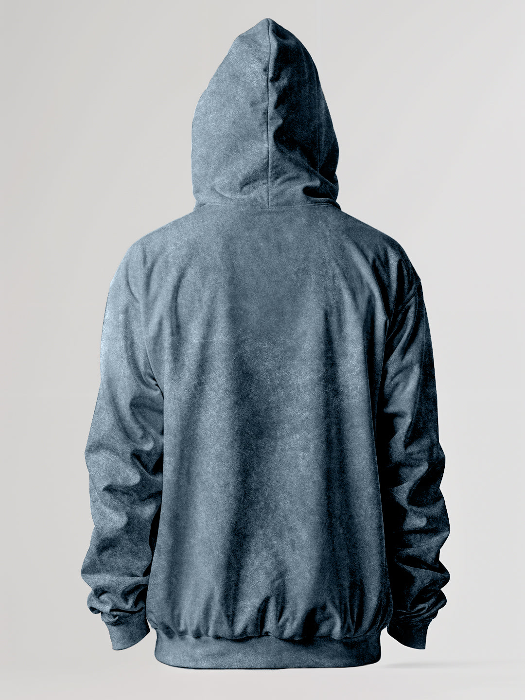 Plain Steel Grey Acid Wash Oversized Hoodie