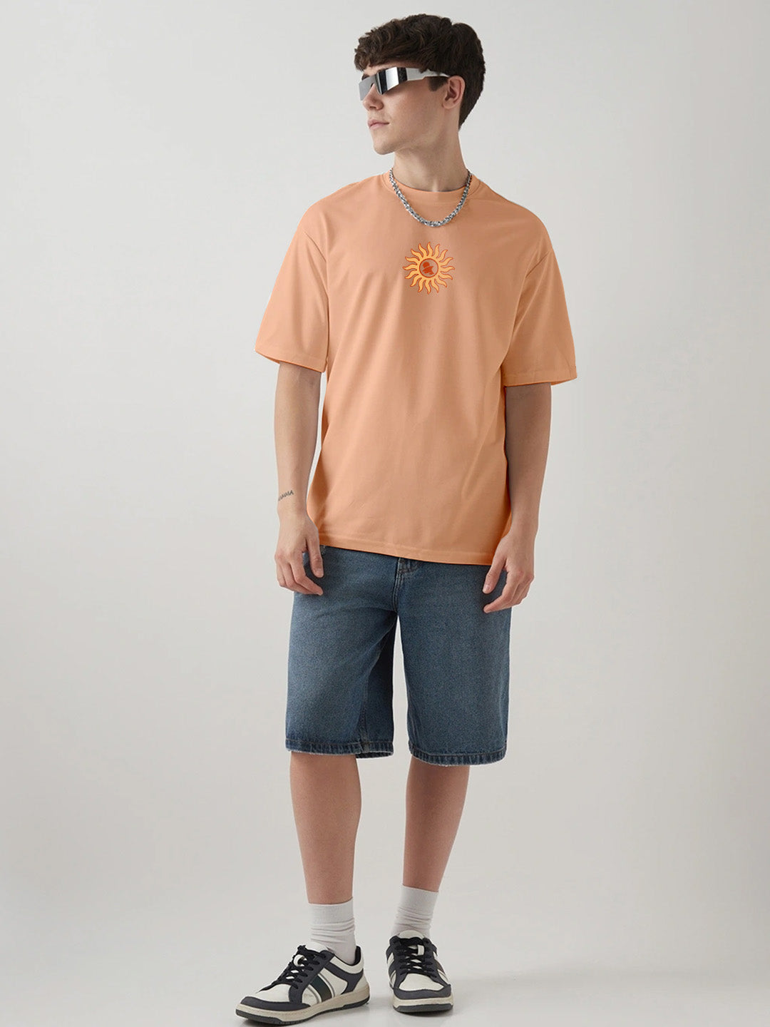 Sunset Surfer Oversized T-Shirt -Light Salmon