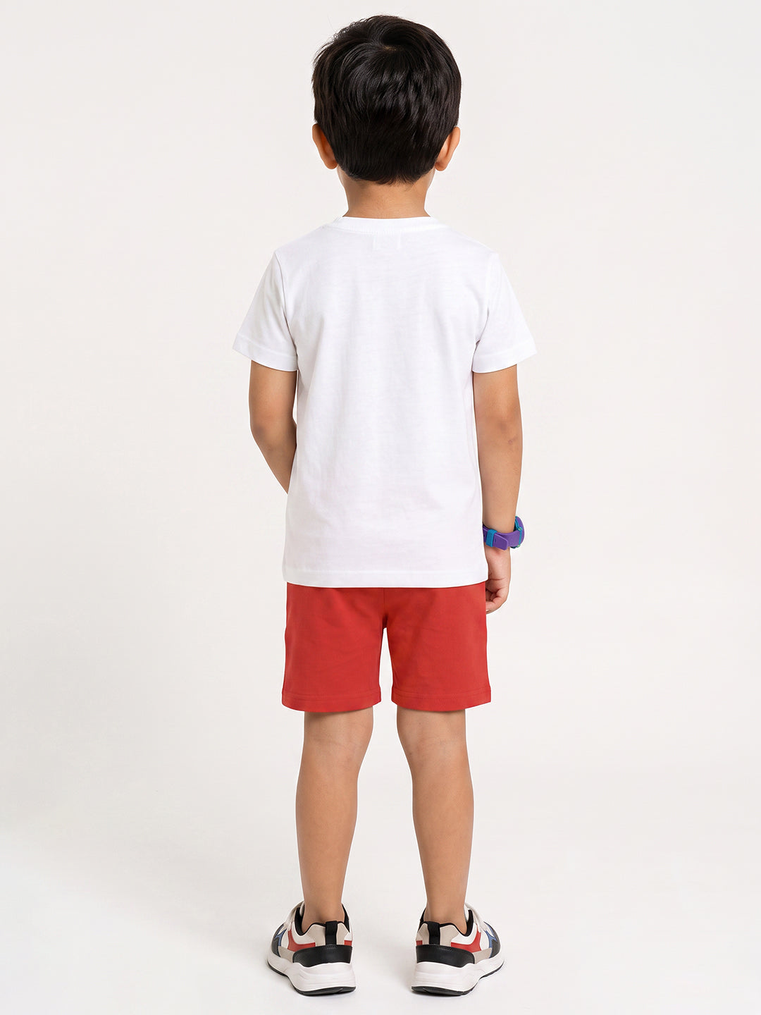 Kids - The Boys White Top & Red Bottom Set
