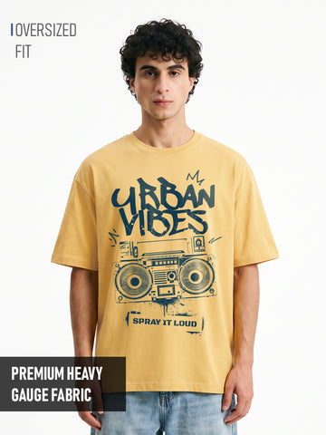 Urban Vibes Oversized T-Shirt - Yellow
