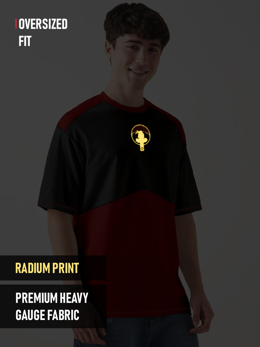 Itachi X Sharingan Oversized T-Shirt - Multi Color