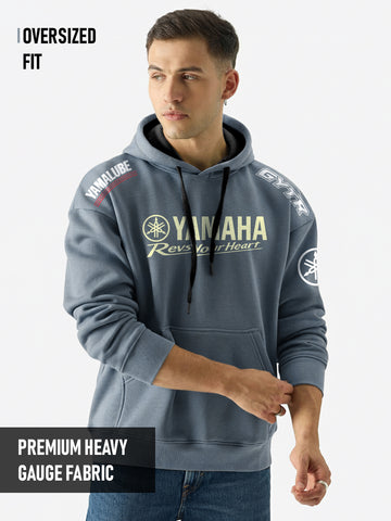 OVERSIZED HOODIE - Yamaha Oversized Hoodie - Metallic Grey