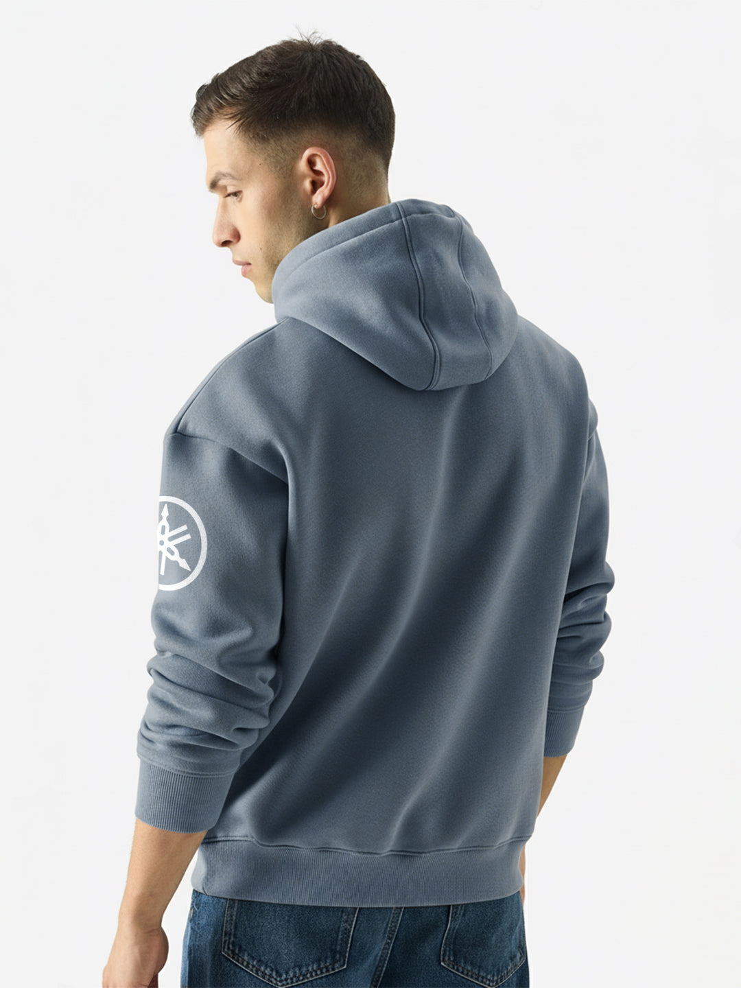 OVERSIZED HOODIE - Yamaha Oversized Hoodie - Metallic Grey