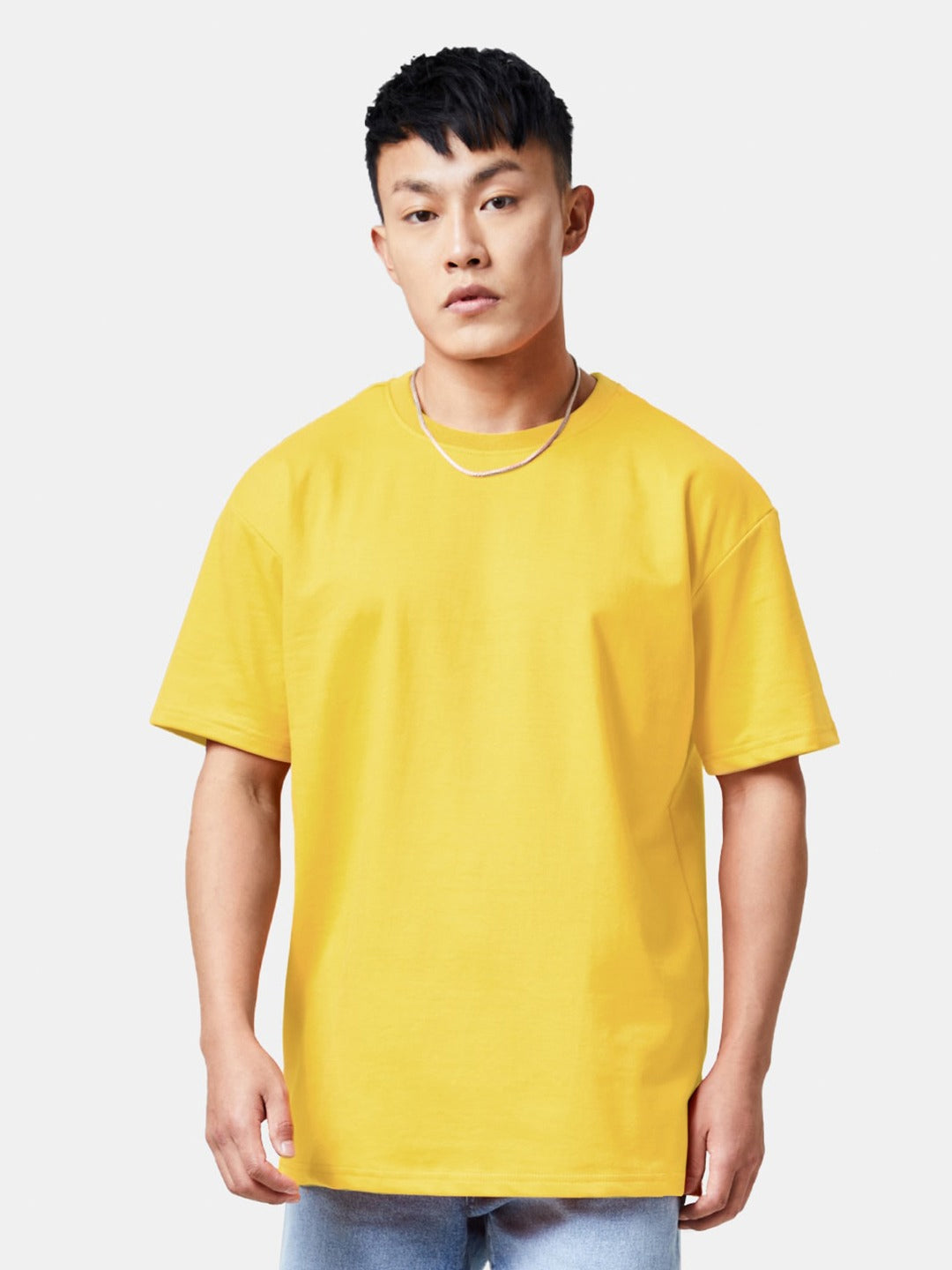 Plain Yellow Oversized T-Shirt