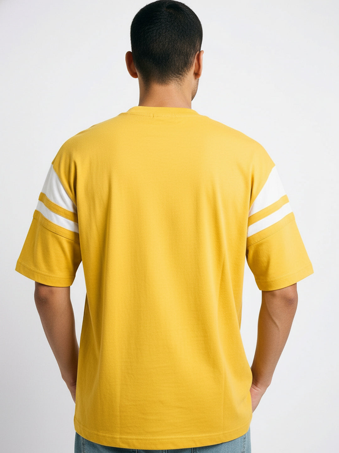 Plain Oversized T-Shirt - Yellow & White
