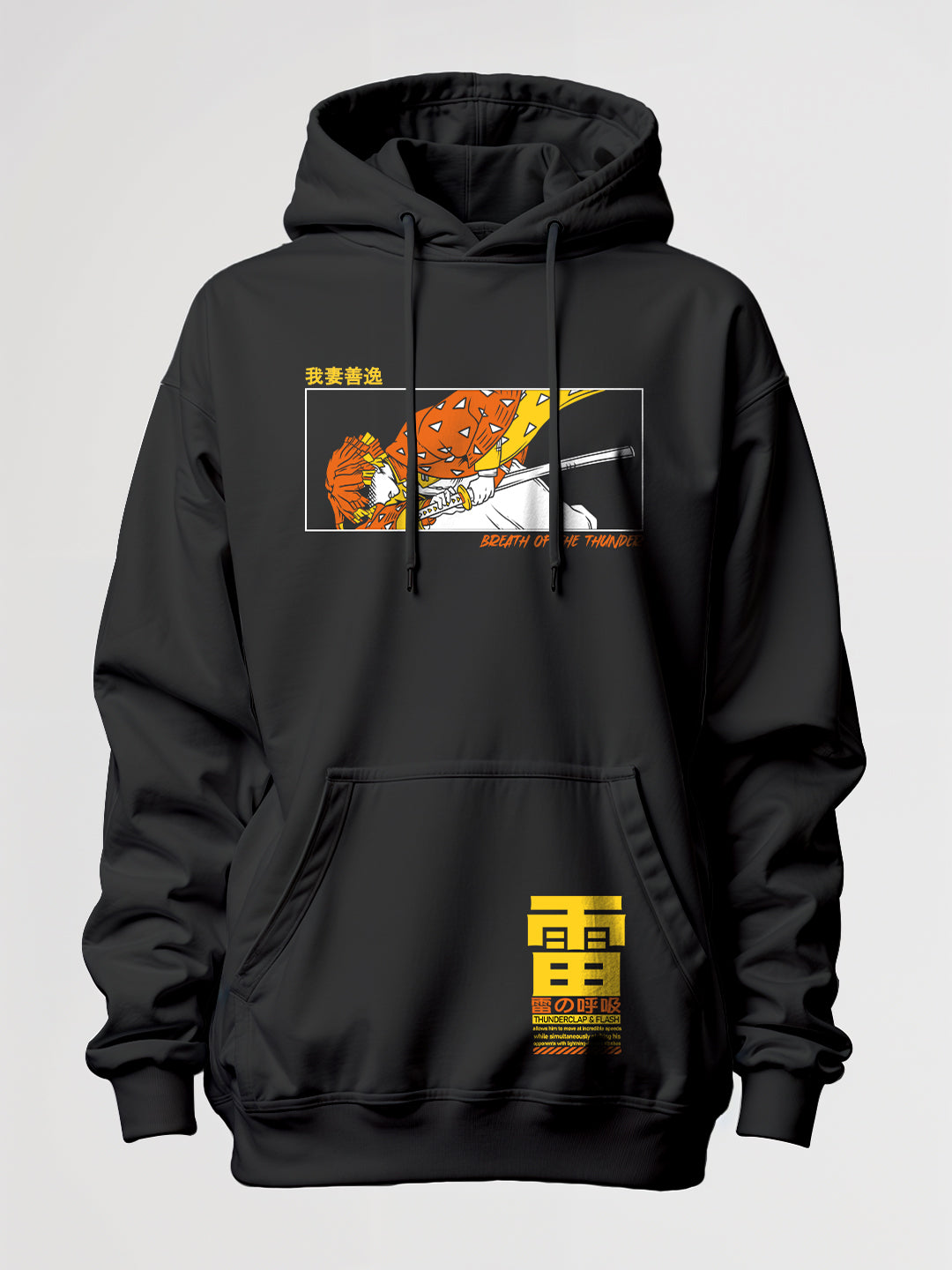 Demon Slayer Zenistu Thunder Flash Oversized Hoodie