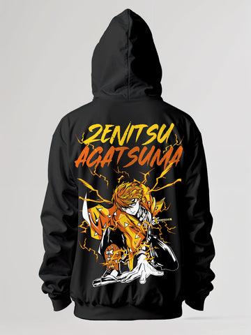 Demon Slayer Zenistu Thunder Flash Oversized Hoodie