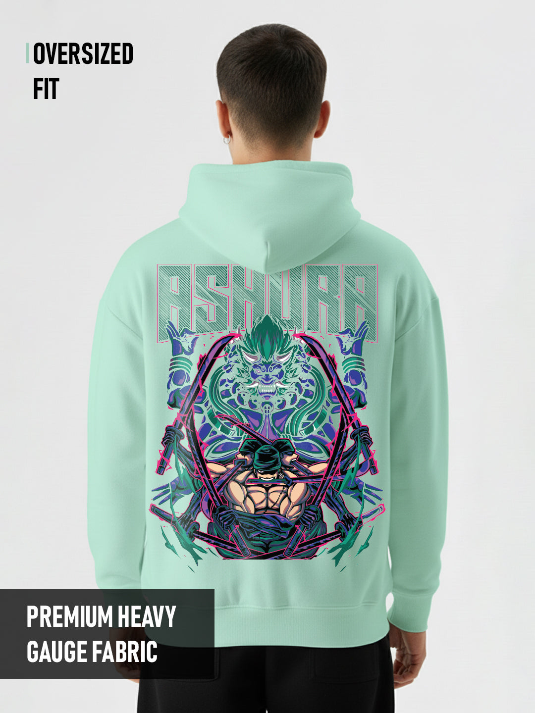 Zora Asura Oversized Hoodie - Mint