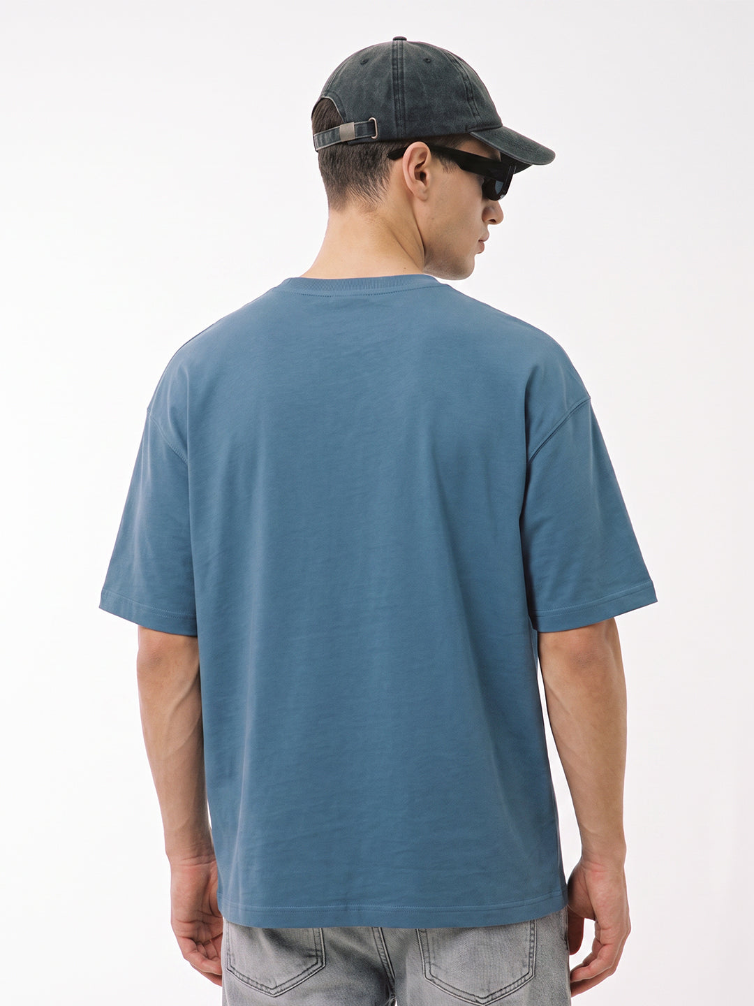 Life Goes On Oversized T-Shirt - Denim Blue