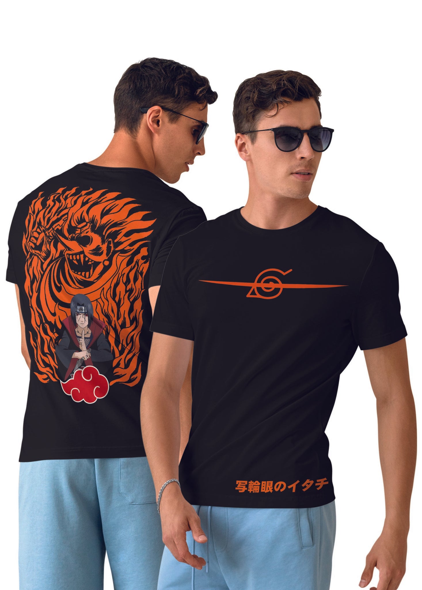 Itachi of the Sharingan - Neon Print Half Sleeve T-Shirt