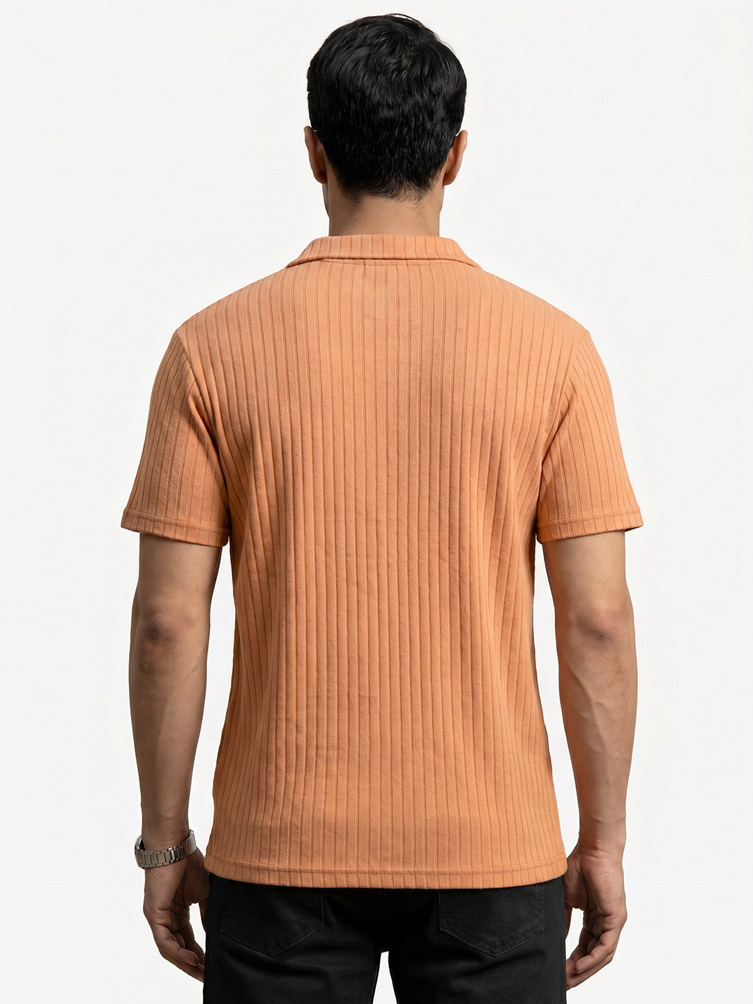 Rust Wave Regular Polo T-Shirt - Rust